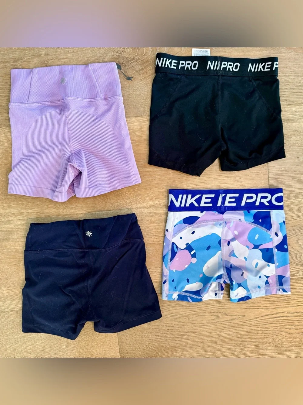 Girls' Athletic Shorts set of 4- Nike & Athleta Girl size 7/small
